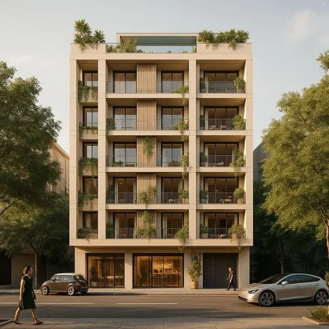 Concept render, front elevation