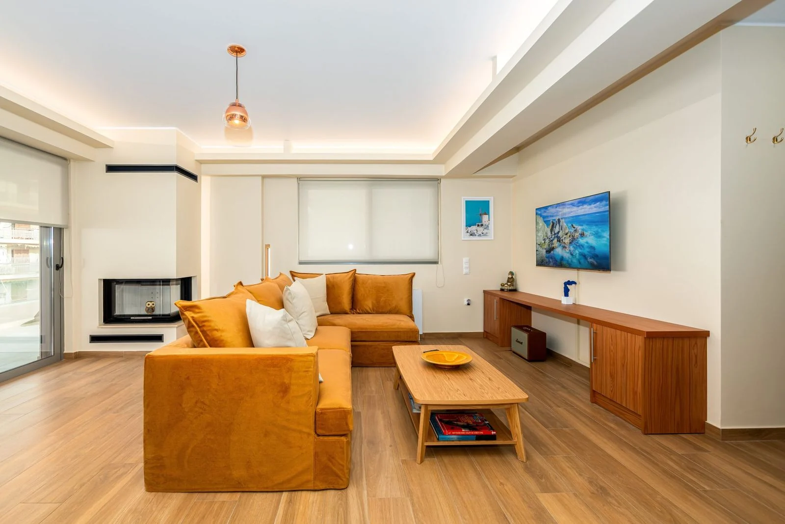 Living room, fifth-floor apartment in Palaio Faliro